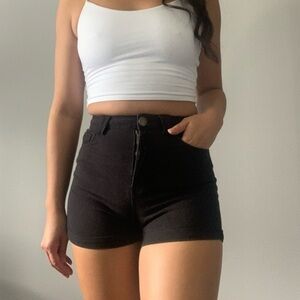 Blue notes black high waisted jean shorts  woman’s size SM